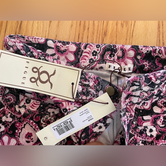 Figue MAIA PANT Small Paisley Fleur Black Berr,Floral Print,NWT,Size : 2 - Picture 10 of 14